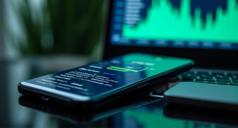 Interfaz de alertas inteligentes mostrando notificaciones predictivas en un entorno oscuro elegante